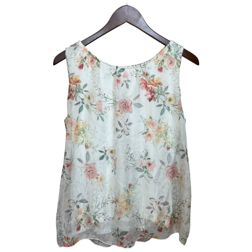 Tendenze Made in Italy Floral Sleeveless Blouse S‎